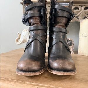 Freebird by Steven Black and Brown Ankle Boots